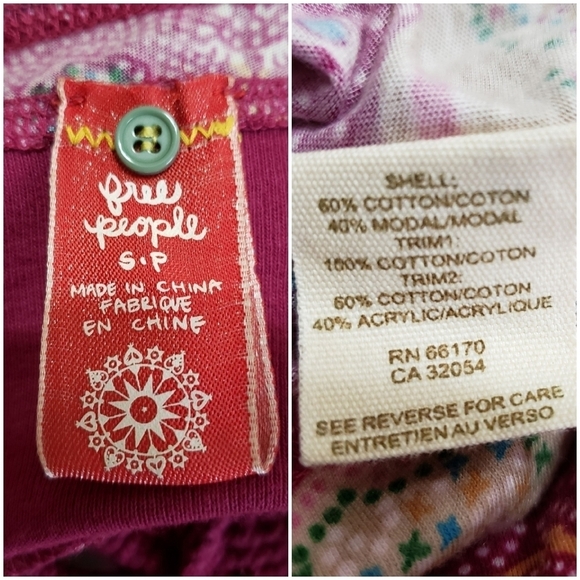 Anthro Free People Boho Sweater Knit Yoke … - Picture 9 of 9